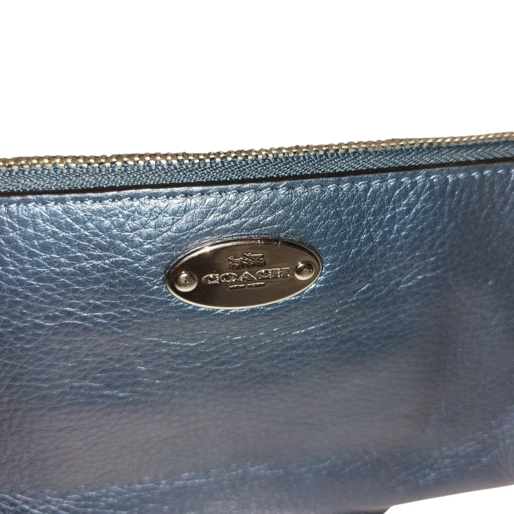 Coach Blue Crossbody Bag with Chain Strap